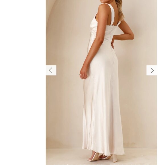 Billy J Champagne Sofia Maxi Dress Size 6 - Picture 2 of 7